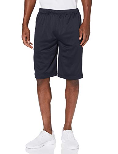 Build Your Brand Mens Mesh Shorts, Blau (Navy 2), x_l von Build Your Brand