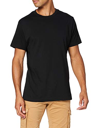 Build Your Brand Mens Organic Round Neck T-Shirt, Black, S von Build Your Brand