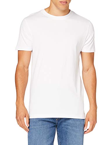 Build Your Brand Mens BY136-Organic Round Neck T-Shirt, White, 5XL von Build Your Brand