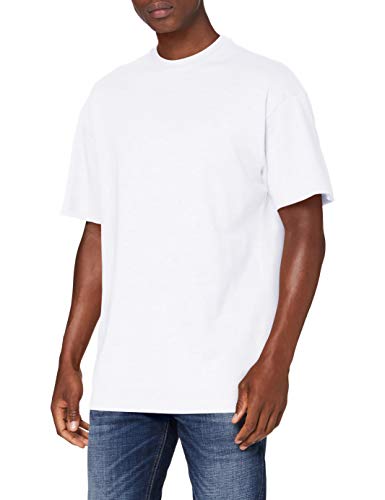 Build Your Brand Mens Premium Combed Jersey Loose T-Shirt, White, L von Build Your Brand