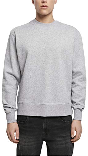 Build Your Brand Mens BY120-Premium Oversize Crewneck Pullover Sweater, Heather Grey, L von Build Your Brand