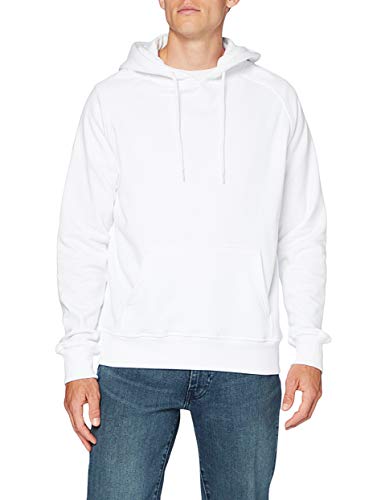 Build Your Brand Mens Raglan Sweat Hoody Hooded Sweatshirt, White, 5XL von Build Your Brand