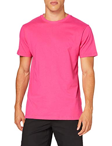 Build Your Brand Herren T-Shirt Round Neck, hibiskus pink, L von Build Your Brand