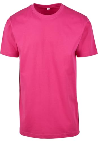 Build Your Brand Herren T-Shirt Round Neck, hibiskus pink, XL von Build Your Brand