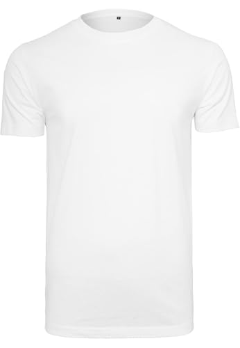 Build Your Brand Herren T-Shirt Round Neck, white, M von Build Your Brand