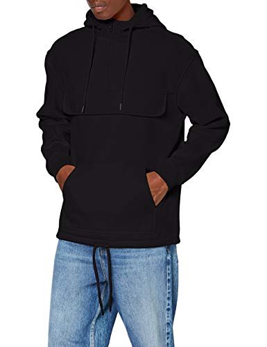 Build Your Brand Mens BY098-Sweat Pull Over Hoody Hooded Sweatshirt, Schwarz, 4XL von Build Your Brand