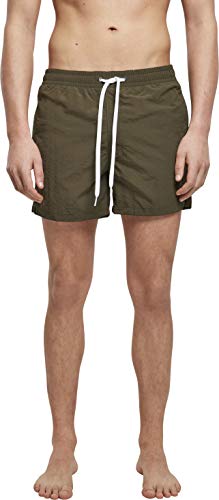 Build Your Brand Mens BY050-Swim Shorts, Olive, x_l von Build Your Brand