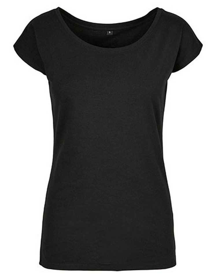 Build Your Brand T-Shirt 1er/2er Pack Damen Wide Neck T-Shirt für Frauen u. Mädchen (1-tlg) Gr. XS bis 5XL, 100% Baumwolle von Build Your Brand