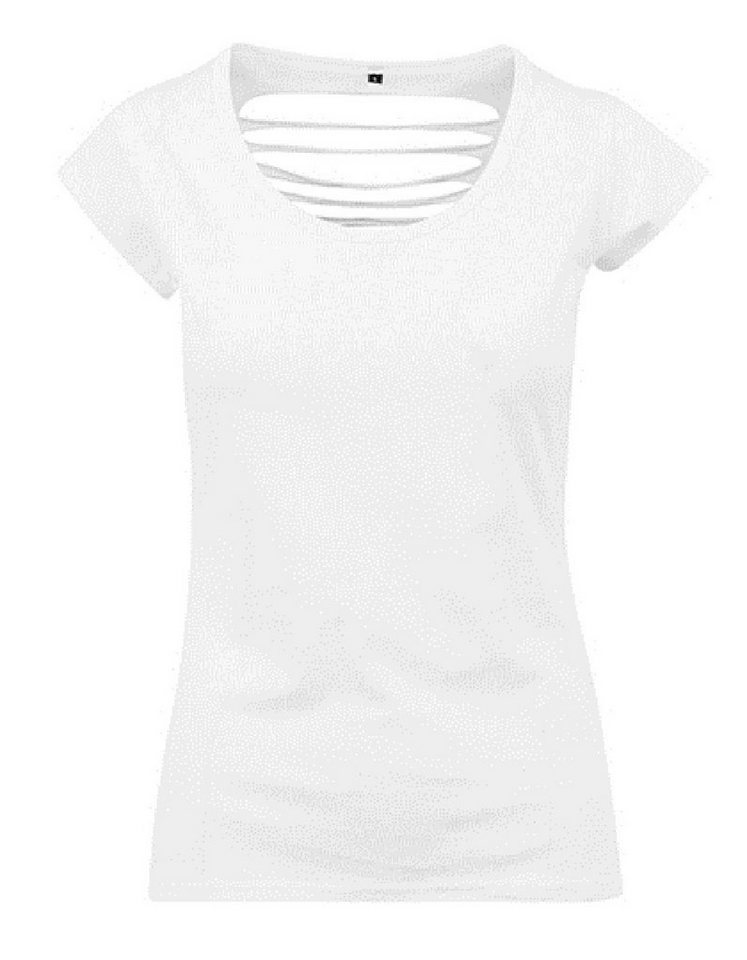 WITORU T-Shirt 1er/2er Pack - Nackenfreies Damen Shirt für Frauen und Mädchen (1-tlg) - 100% Baumwolle, offener Rücken von WITORU