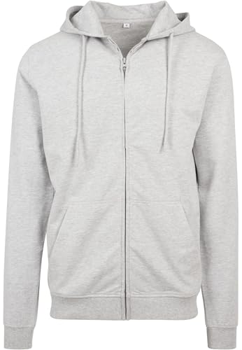 Build Your Brand Terry Zip Hoody Grau Heather Grey M von Build Your Brand