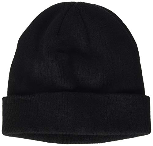 Build Your Brand Unisex-Adult Heavy Knit Beanie Hat, Black, one Size von Build Your Brand