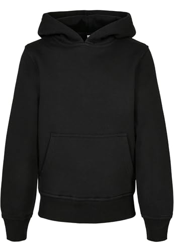 Build Your Brand Unisex Kinder Organic Basic Kids Hoody Kapuzenpullover, Black, 110-116 von Build Your Brand