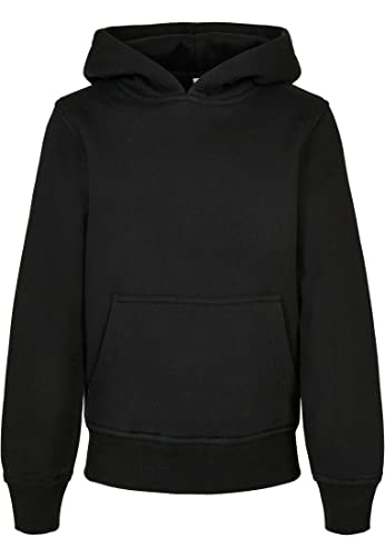 Build Your Brand Unisex Kinder Organic Basic Kids Hoody Kapuzenpullover, black, 146-152 von Build Your Brand