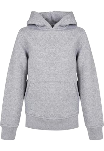 Build Your Brand Unisex Kinder Organic Basic Kids Hoody Kapuzenpullover, heathergrey, 146-152 von Build Your Brand