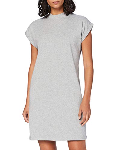 Build Your Brand Womens BY101-Ladies Turtle Extended Shoulder Casual Dress, Heather Grey, 4XL von Build Your Brand