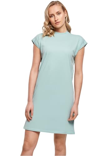 Build Your Brand Damen By101-ladies Turtle Extended Shoulder Casual Dress, Bluemint, M EU von Build Your Brand