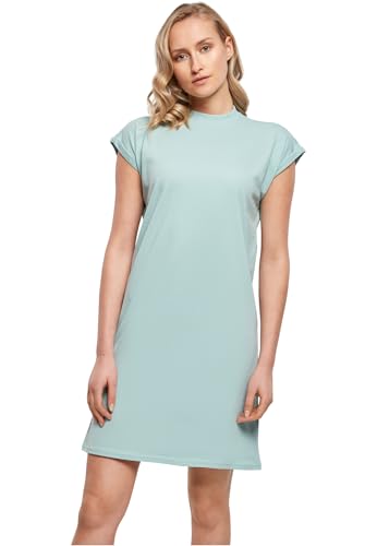 Build Your Brand Womens BY101-Ladies Turtle Extended Shoulder Casual Dress, bluemint, M von Build Your Brand