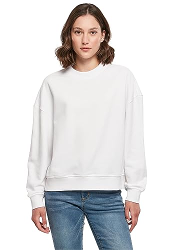 Build Your Brand Damen Ladies Oversized Crewneck Sweatshirt, White, 32 von Build Your Brand