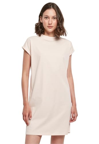 Build Your Brand Damen Kleid Ladies Turtle Extended Shoulder Dress pink XS von Build Your Brand