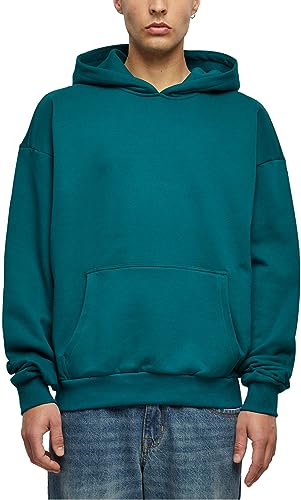 Build Your Brand Herren BY162-Ultra Heavy Cotton Box Hoody Kapuzenpullover, Retro Green, XS von Build Your Brand