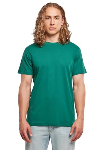Build Your Brand Herren T-Shirt Basic Round Neck, Basic Männer T-Shirt mit Rundhalsausschnitt, Baumwolle, Regular Fit, Green, XL von Build Your Brand