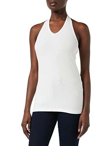 Build Your Brand Damen Ladies Neckholder T-Shirt, White, M von Build Your Brand