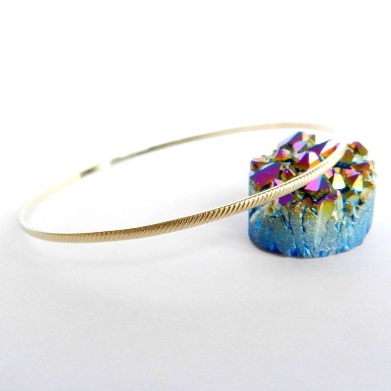 Gold-Armreif-Ridge-Armband von BuildaStack