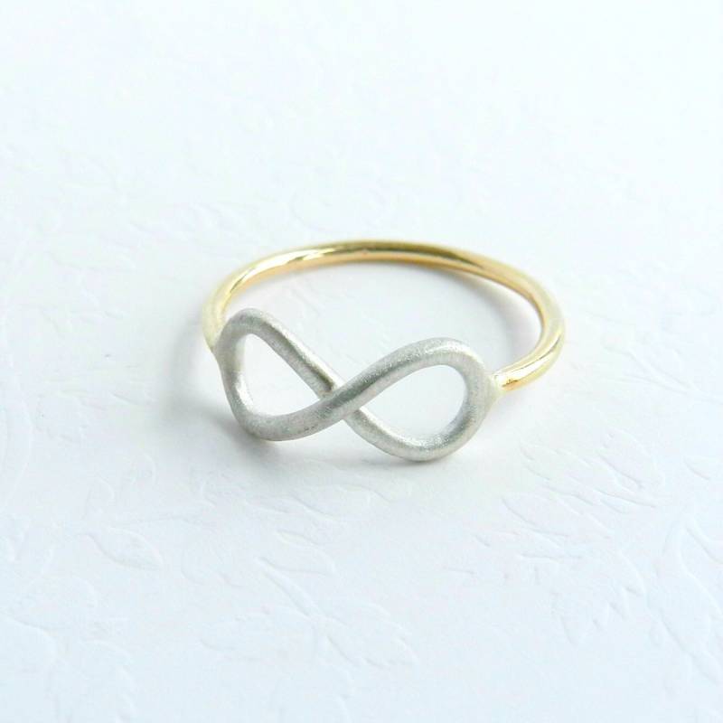 Unendlich Ring - 12Kt Gold Filled & Sterling Silber Gebürstet von BuildaStack