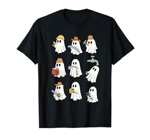 Geister Männer Baumeister Frauen Klempner Handwerk T-Shirt Geister Männer Baumeister Frauen Klempner Handwerk T-Shirt von Builders Halloween Gifts Store