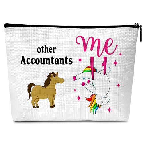 Buildinest Other Accountants Me Make-up-Tasche, lustige Pferde-Geburtstagsgeschenke für Buchhalter, Einhorn-Make-up-Tasche, Geburtstagskosmetiktaschen für Frau, Buchhalter, Freund, Kollegen, A25, von Buildinest