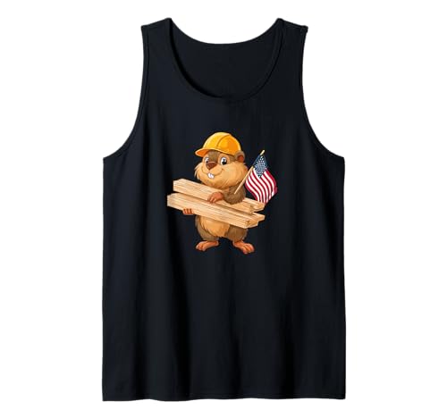 Patriotisches Handwerker-Biber-Kostüm für Erwachsene und Kinder Tank Top Patriotisches Handwerker-Biber-Kostüm für Erwachsene und Kinder Tank Top von Building Beaver Outfit