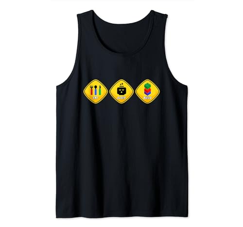 Eat Sleep Build Lustige Bausteine Master Builder Herren Tank Top von Building Blocks Geek Outfit