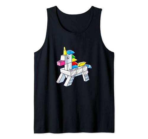 Einhorn Regenbogen Master Builder Bausteine Mädchen Kinder Tank Top von Building Blocks Geek Outfit