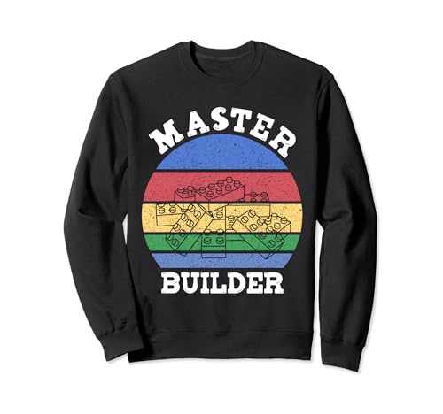 Master Builder Retro Vintage Kinder Bausteine Männer Jungen Sweatshirt von Building Blocks Geek Outfit
