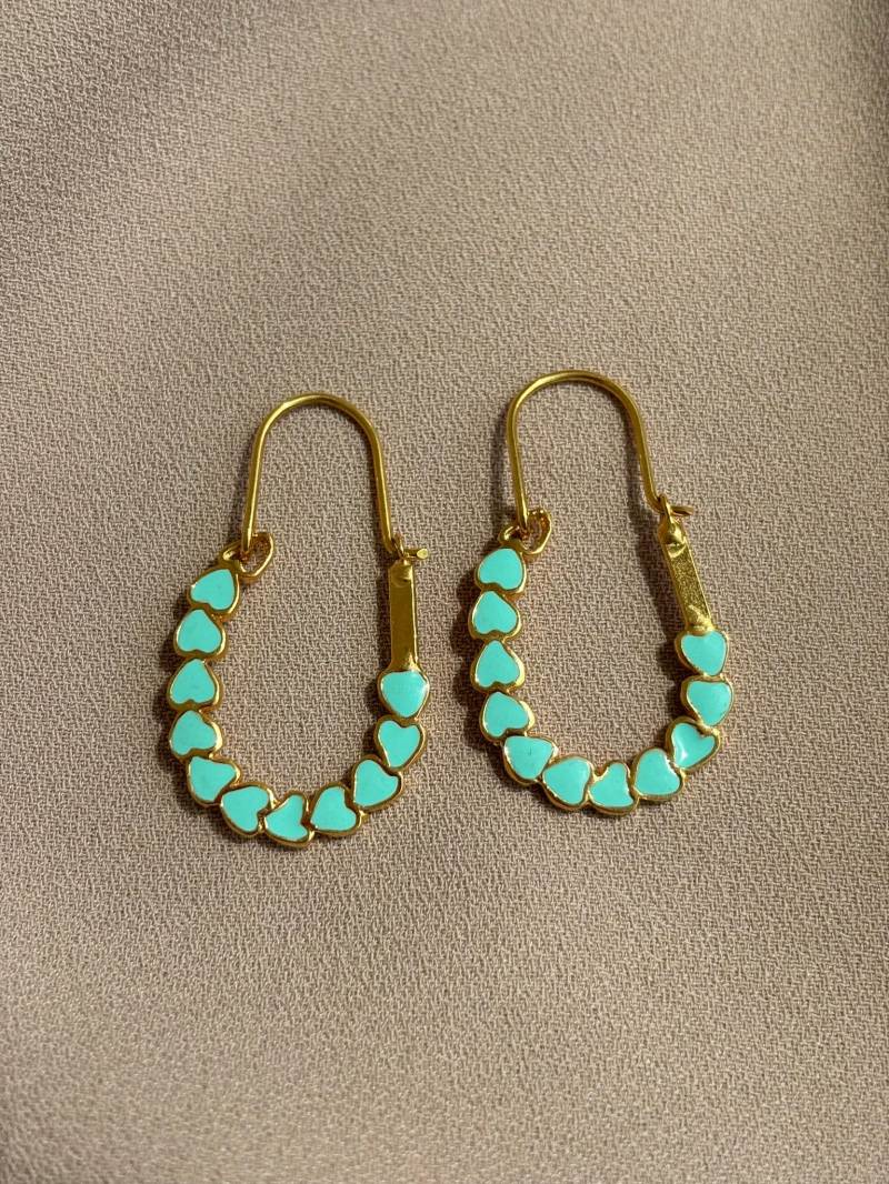 Oval Herz U-Förmige Hoop Ohrringe von BuinJewellery