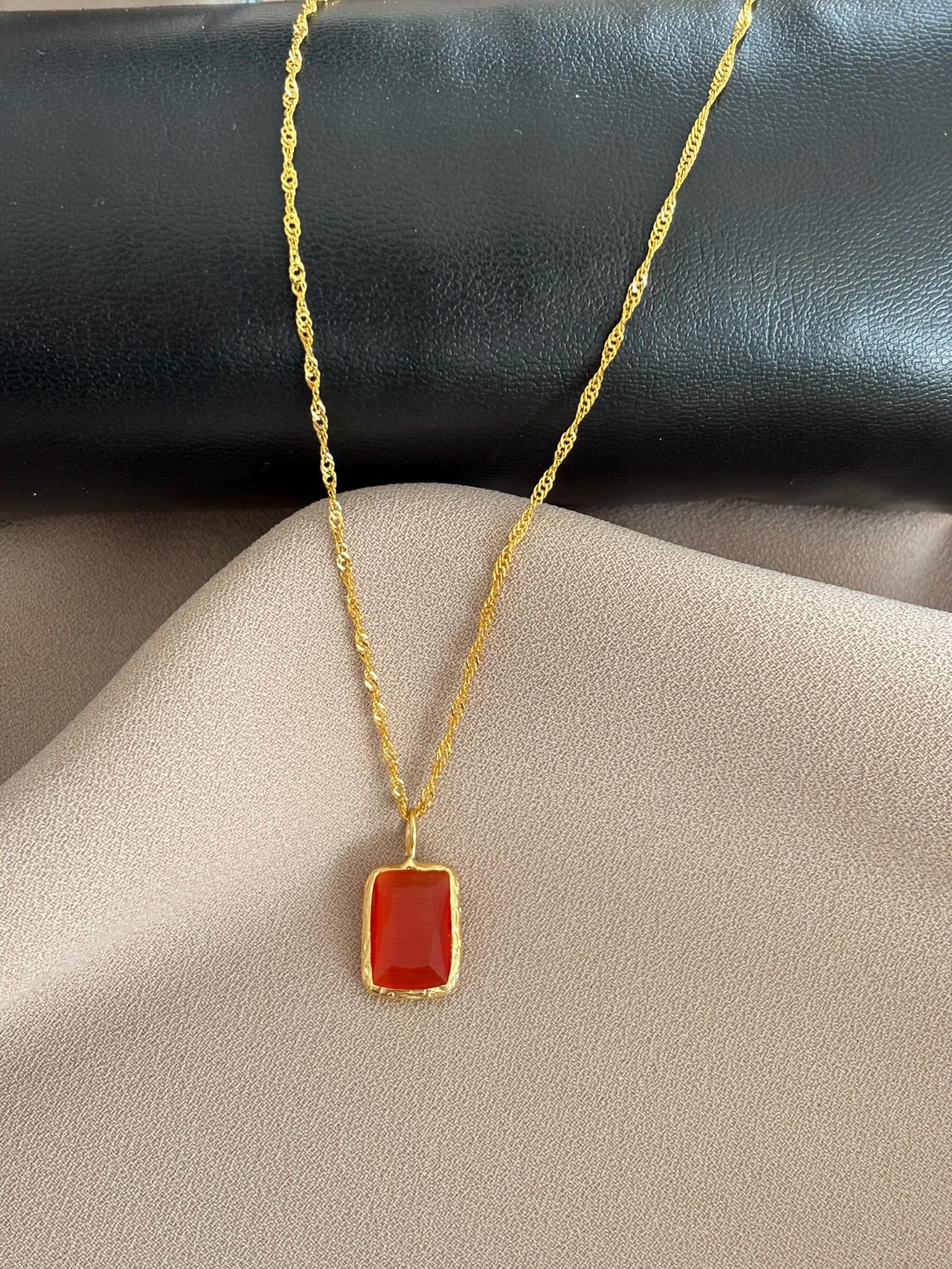 Vergoldete Katzenauge-Halskette Braut-Kettenschmuck von BuinJewellery