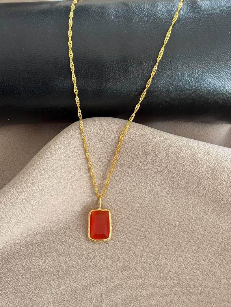 Vergoldete Katzenauge-Halskette Braut-Kettenschmuck von BuinJewellery