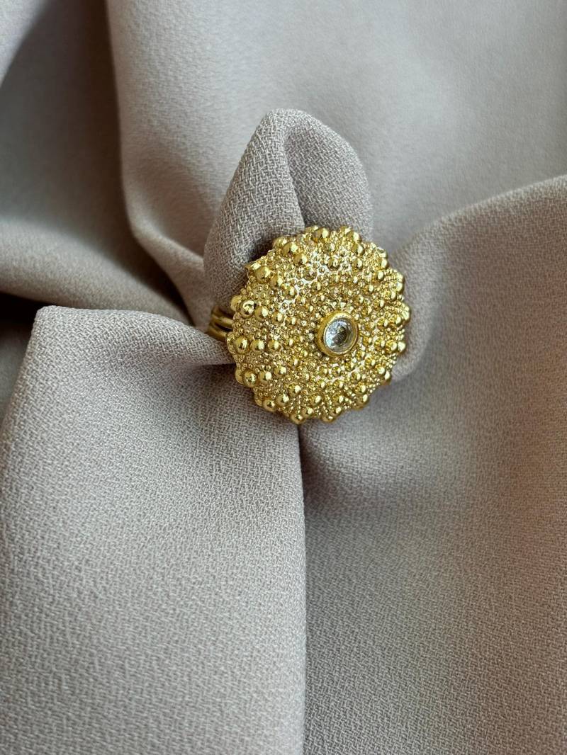 Vergoldeter Schneckenzirkonring von BuinJewellery