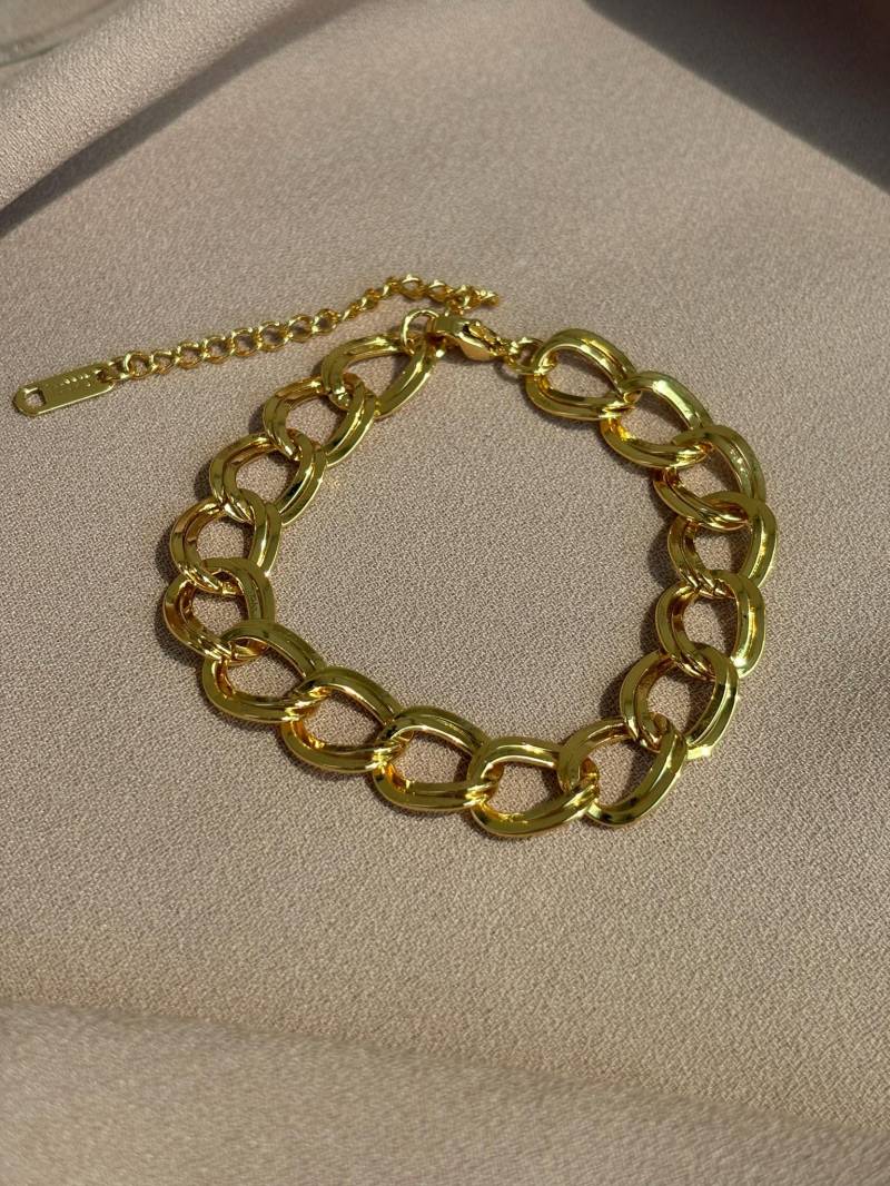 Vergoldetes Edelstahl-Gliederarmband Mit Verlängerung von BuinJewellery