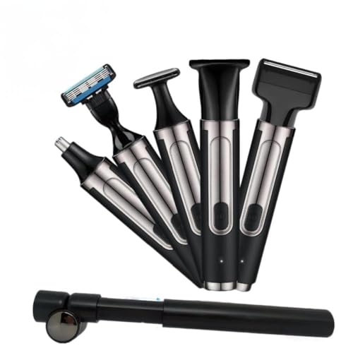 Buithafu Elektrischer Rückenrasierer für Männer, 5-in-1-Herren-Körper-Trimmer-Kit, Multifunktionaler Selbstbedienungs-Körperhaartrimmer, nass oder trocken, Body Groomer für Männer, Reisetauglich Buithafu Elektrischer Rückenrasierer für Männer, 5-in-1-Herren-Körper-Trimmer-Kit, Multifunktionaler Selbstbedienungs-Körperhaartrimmer, nass oder trocken, Body Groomer für Männer, Reisetauglich von Buithafu
