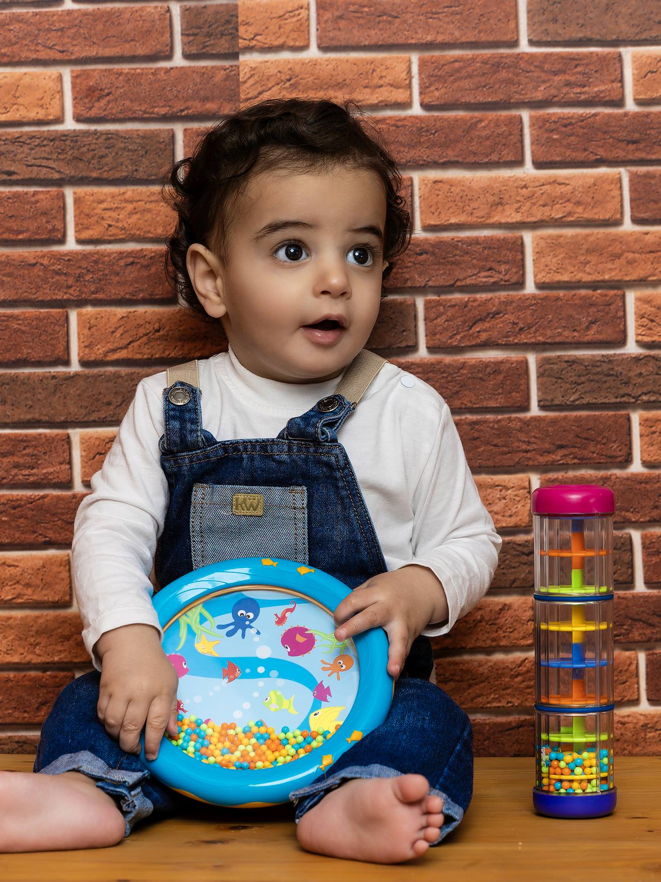 Musik-Set für Babys: Regenmacher und Meeres-Tamburin BUKI von Buki