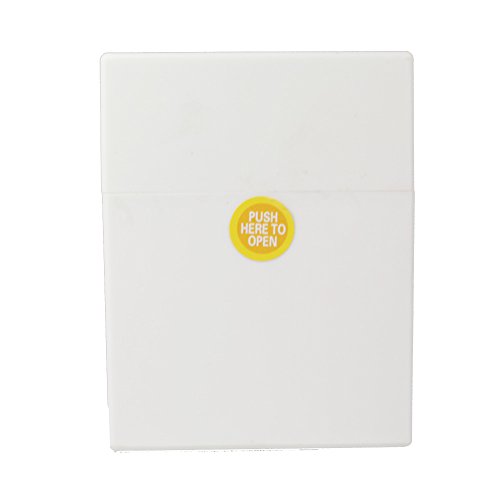 Zigarettenbox Kunststoff mit Rubber (seidige) Oberfläche Zigarettenetui Big Pack Box für ca. 25 Zigaretten mit Push Open Funktion - Clic Boxx (Weiss) von Bulentini