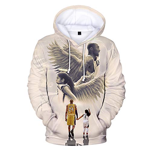 Bulex Herren Ruhe IN Frieden Ruhestand Nr. 8 Nr. 24 Basketball Pullover Kapuzen-Sweatshirt mit Kängurutasche von Bulex