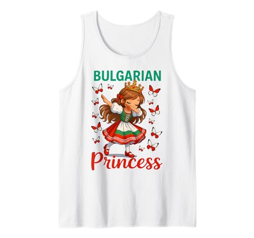 Bulgarische Prinzessin Dabbing Girl Cute Bulgaria Pride für Kinder Tank Top von Bulgaria Heritage Present Outfit Ideas for Girls