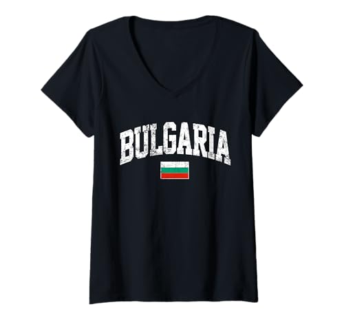 Damen Bulgarien Reise nach Bulgarien Freund Bulgarien Geschenk Urlaub T-Shirt mit V-Ausschnitt von Bulgaria trip to Bulgaria friend Bulgaria Gift