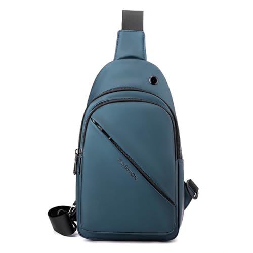 Buliezy Umhängetasche Herren Crossbody Bag, Wasserdichter Schultertasche Herren Klein, Umhängetasche Brusttasche Mehrere Taschen Schultertasche für Reisen, Klettern usw, Blau von Buliezy