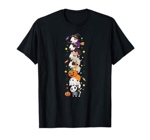Bullterrier Hexe Vampir Geist Halloween Kinder Herren Damen T-Shirt Bullterrier Hexe Vampir Geist Halloween Kinder Herren Damen T-Shirt von Bull Terrier Dog Halloween Skeleton Mummy Outfits