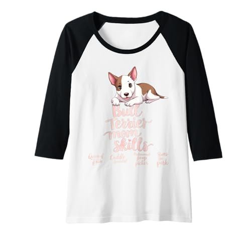Damen Lustiger Bullterrier Mom Dog Bullterrier Humor Zitat Raglan Damen Lustiger Bullterrier Mom Dog Bullterrier Humor Zitat Raglan von Bull Terrier Fun Designs