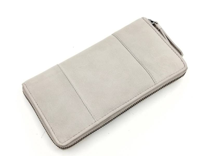 Bull & Hunt Geldbörse Bull & Hunt Reißverschlussbörse Leder, zip wallet, Langbörse, grey von Bull & Hunt