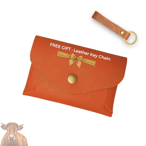 Echtes Leder Fronttasche Minimalistisches Kartenetui Slim Wallet Visitenkartenhalter Kreditkartenetui, Braun, Minimal von BullStories